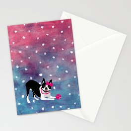 Boston Terrier watercolor Stationery Cards
