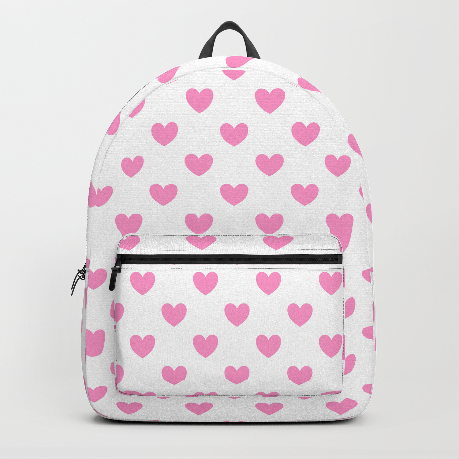pink white backpack
