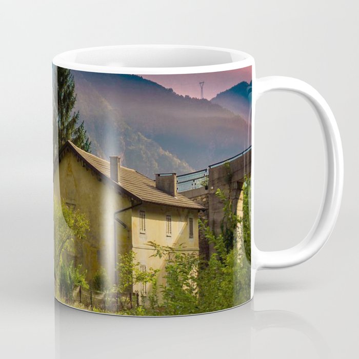 New Zealand Photography - Small Town Surrounded By Majestic Mountains Coffee Mug