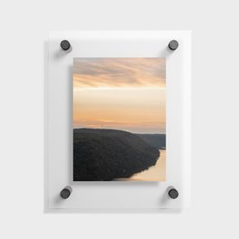 Sunset Over The Susquehanna River Floating Acrylic Print