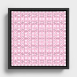 Spring Retro Daisy Lace Pink Mini Framed Canvas