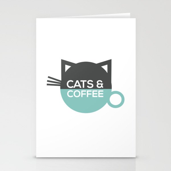 Cats and coffee Stationery Cards