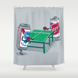 Beer Pong Shower Curtain