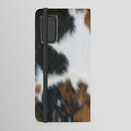 Hygge Rust Cowhide in Tan + White  Android Wallet Case