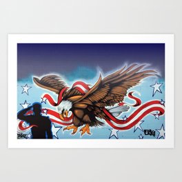 Liberty Eagle by Topaz Art Print