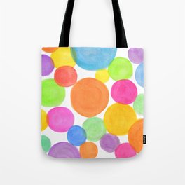 Rainbow coloured watercolour confetti Tote Bag