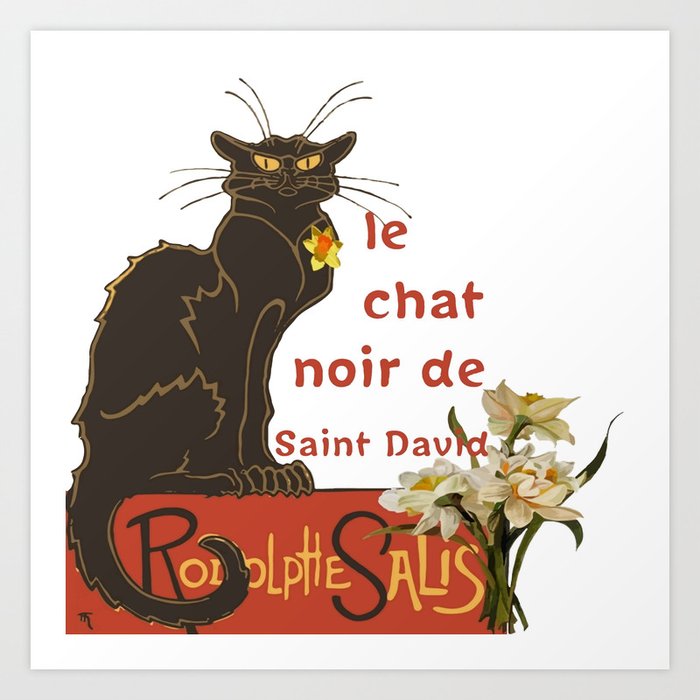 Le Chat Noir De Saint David De Rodolphe Salis Art Print