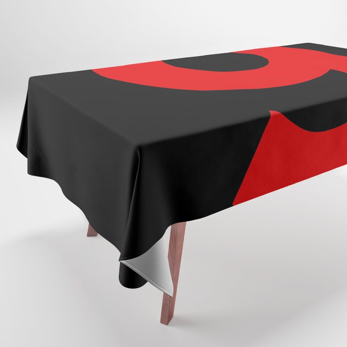 Number 9 (Red & Black) Tablecloth