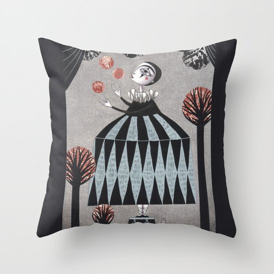 The Juggler's Hour Throw Pillow