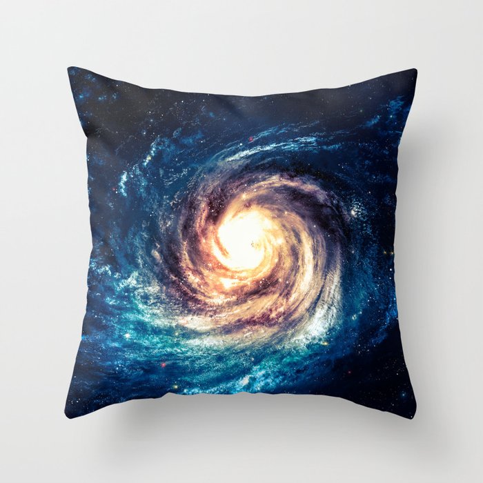 Spiral Galaxy Throw Pillow