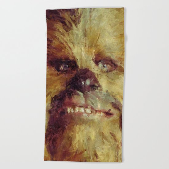Chewbacca Starwars Character Illustration Beach Towel