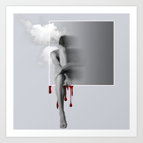 male nude art Art Print