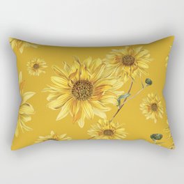 Sunflower Pattern 3 Rectangular Pillow