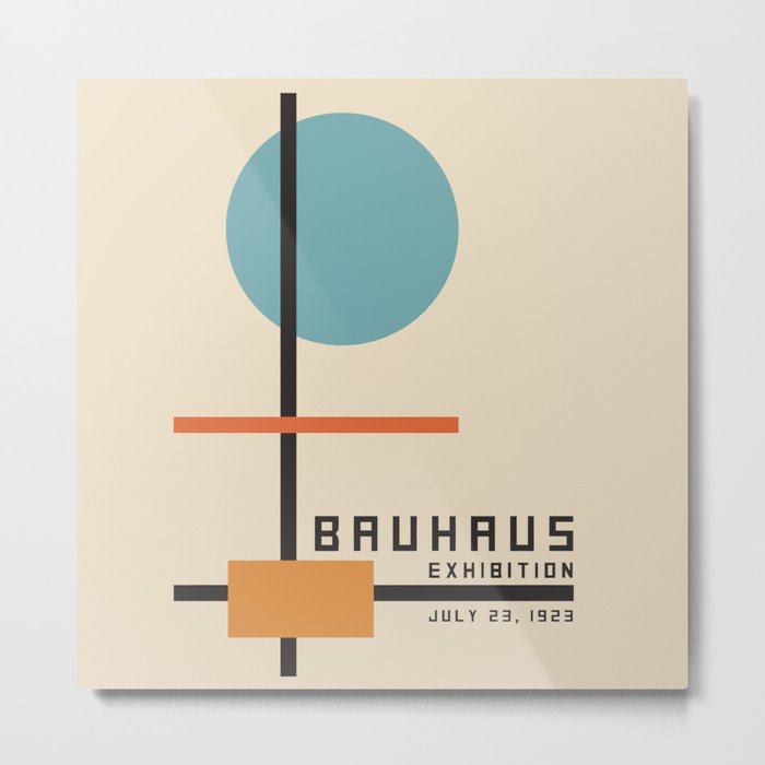 Bauhaus Poster Blue Circle Metal Print