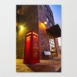 Bentonville Haxton District Telephone Booth At Dusk Canvas Print