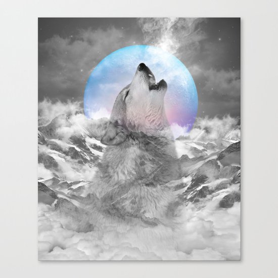 Maybe the Wolf Is In Love with the Moon Canvas Print