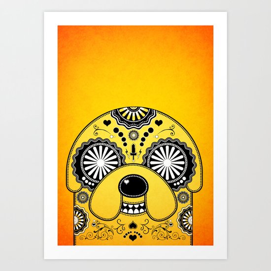 Jake - Day of the De-Adventure Time (Orange) Art Print