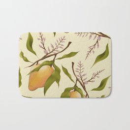 Botany Art Pattern - Mango Bath Mat