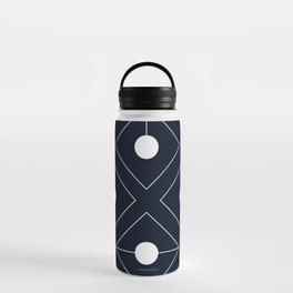 P-Geo-RombC-Purist-Geo-Rombus+Circle-BW Water Bottle