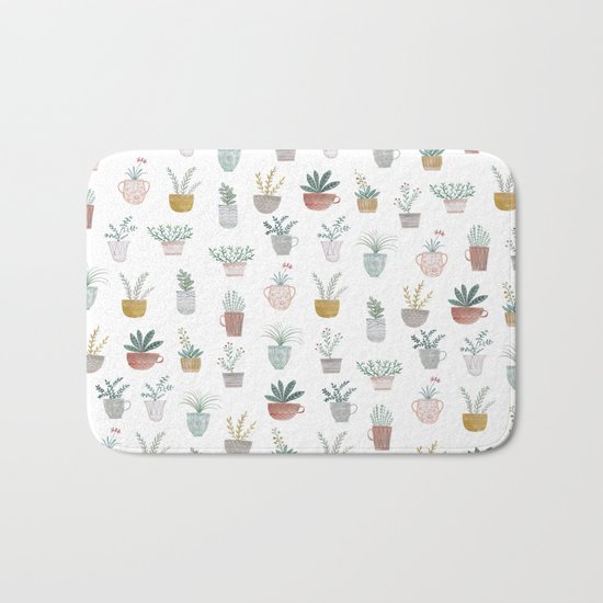 cute plants Bath Mat