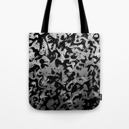 Modern Camouflage: Silver Grey and Black Artistic Expression Tote Bag
