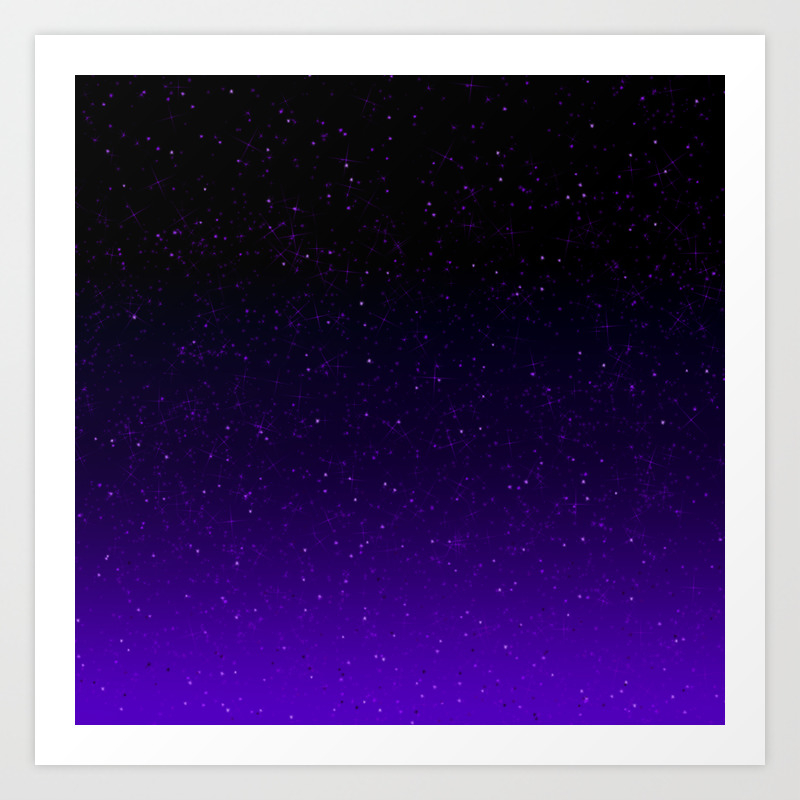 Black Purple Gradient With Sparkles Art Print By Misimichu Society6