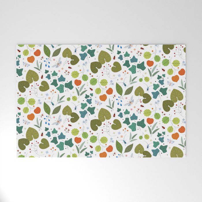 Firebug Forest white background Welcome Mat