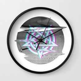 Pentagram Glitch Wall Clock