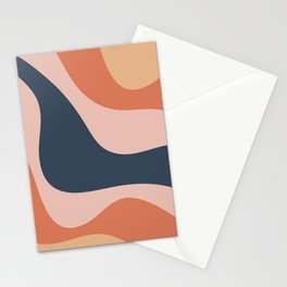 Colorful abstract waves design Stationery Card