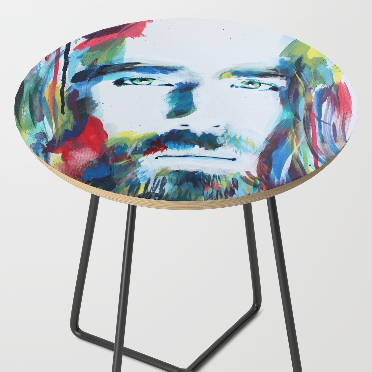 Colorful Creator Jesus Christ Painting Side Table By Paintedchrist Society6