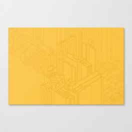 Lemon & Banana Tech City Canvas Print