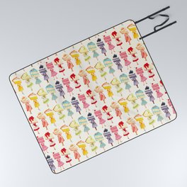 Rainbow Cake Head Pin-Up Pattern Picnic Blanket