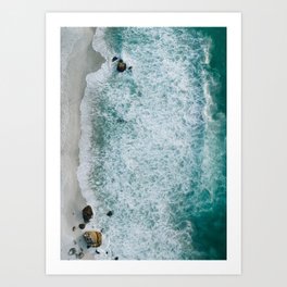 Ocean Waves | Cape Town South Africa | Aerial Photography Art Print