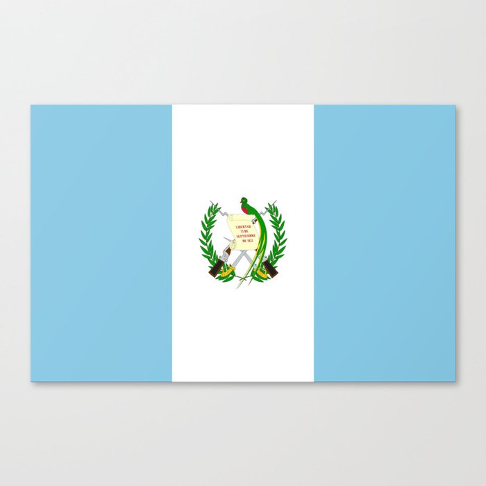 Flag of Guatemala- Guatemalan, Mixco,Villa Nueva,Petapa,tropical,central america,spanish,latine Canvas Print