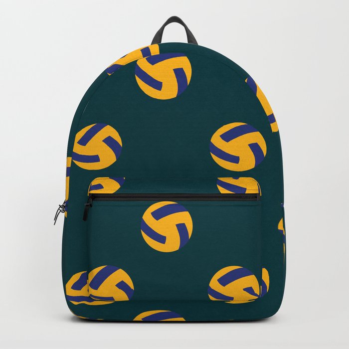 Green Volleyball Print Sports Lover Pattern Backpack