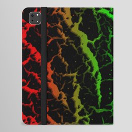 Cracked Space Lava - Red/Green iPad Folio Case