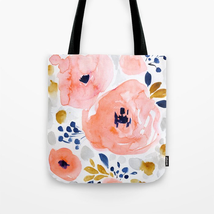 Genevieve Floral Tote Bag
