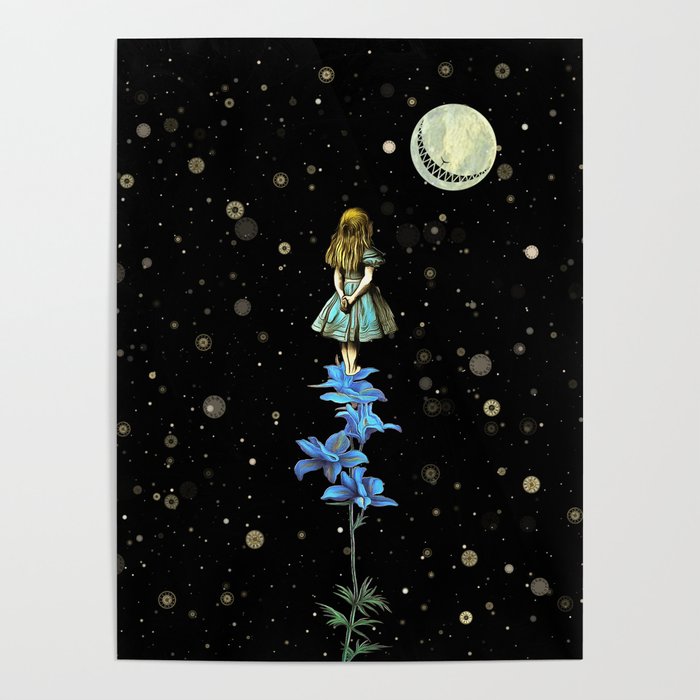 Wonderland Sky Viewing Time - Alice In Wonderland Poster by maryedenoa |  Society6