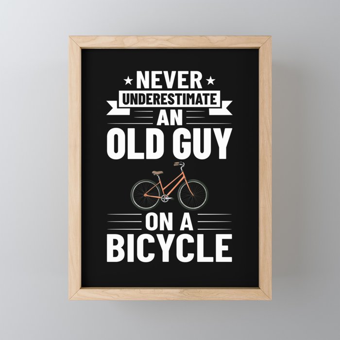 Cycling Mountain Bike Bicycle Biking MTB Framed Mini Art Print