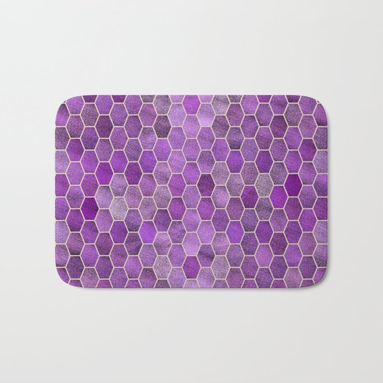 Glitter Tiles V Bath Mat
