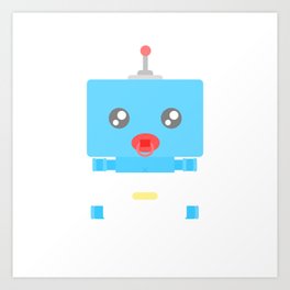 Control Me BooBeep the Blue Baby Robot ! Art Print