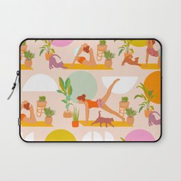 Summer with Yoga, Cats and Plants Laptop Sleeve