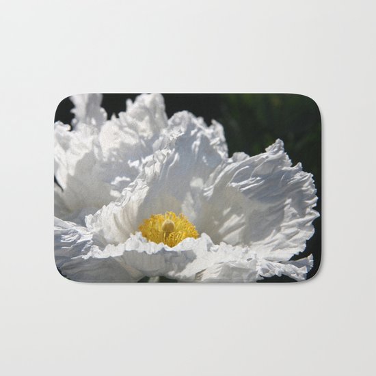 Poppy - White Bath Mat