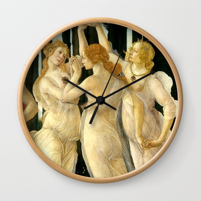 Sandro Botticelli "Spring" The Three Graces (1) Wall Clock