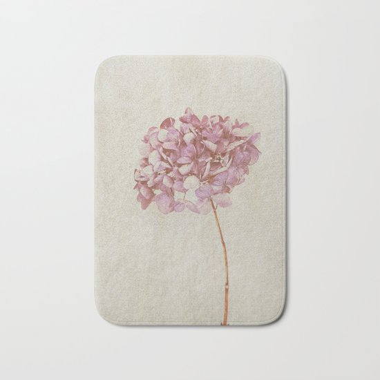Pink Vintage Hydrangea Bath Mat