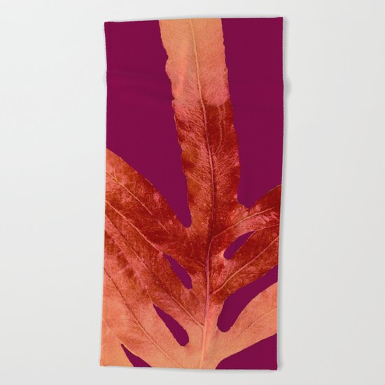 Red Wine Winter Nights, Romance Beach Towel