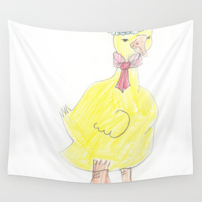 Childhood Drawings (Duck) Wall Tapestry
