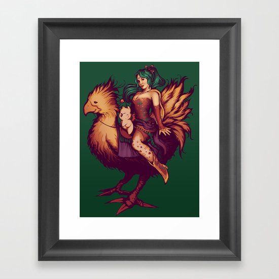 Mog's Chocobo Riding Club Framed Art Print