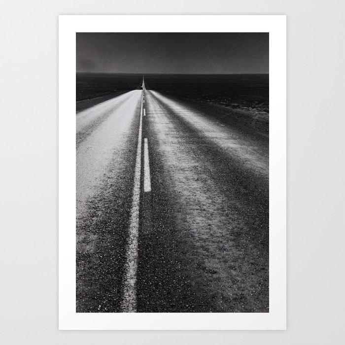 From Here to Eternity; the Road up Ahead of You black and white photography - photographs Art Print
