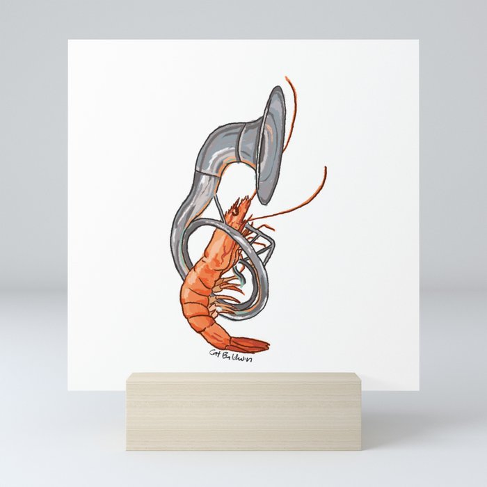 Sousaphone Shrimp Mini Art Print